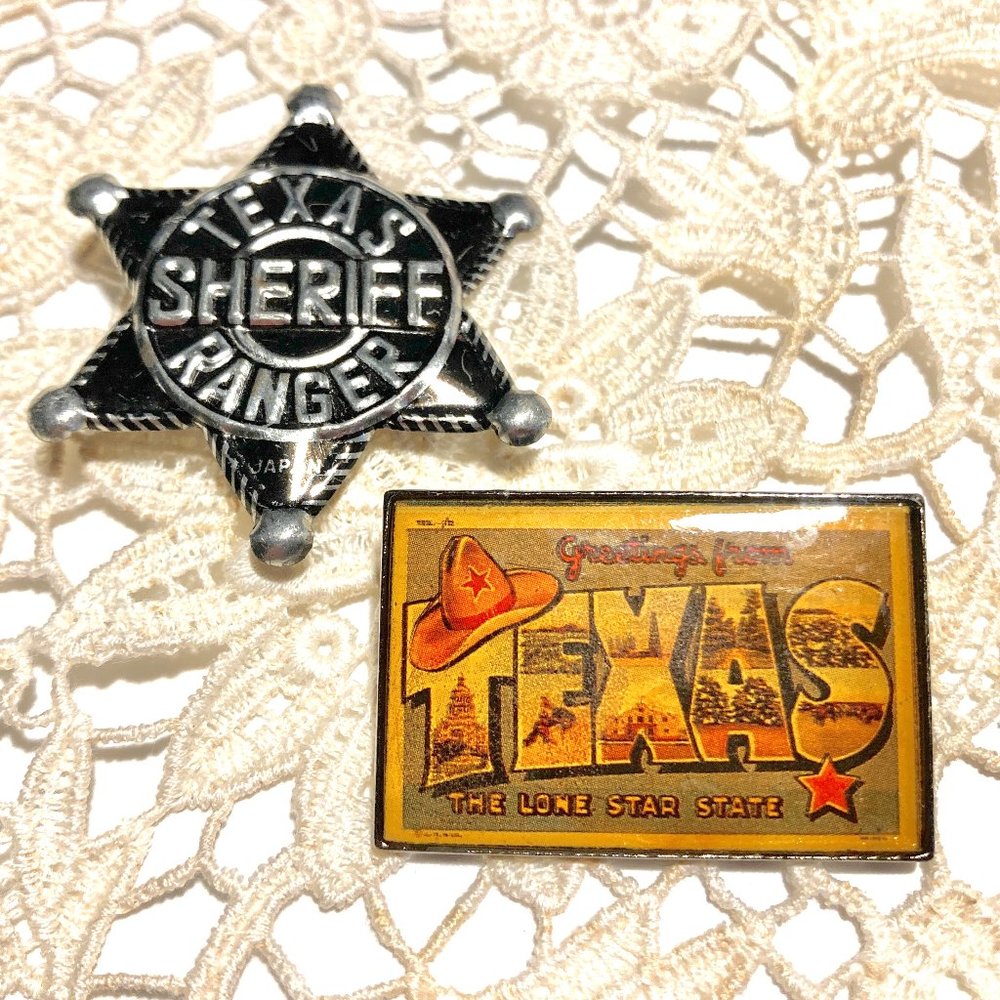 2 Texas Tin Pins